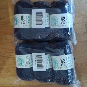 Lot of 6 skeins, Wool-Ease yarn, Blue Petrol color, # 6 Bulky weight